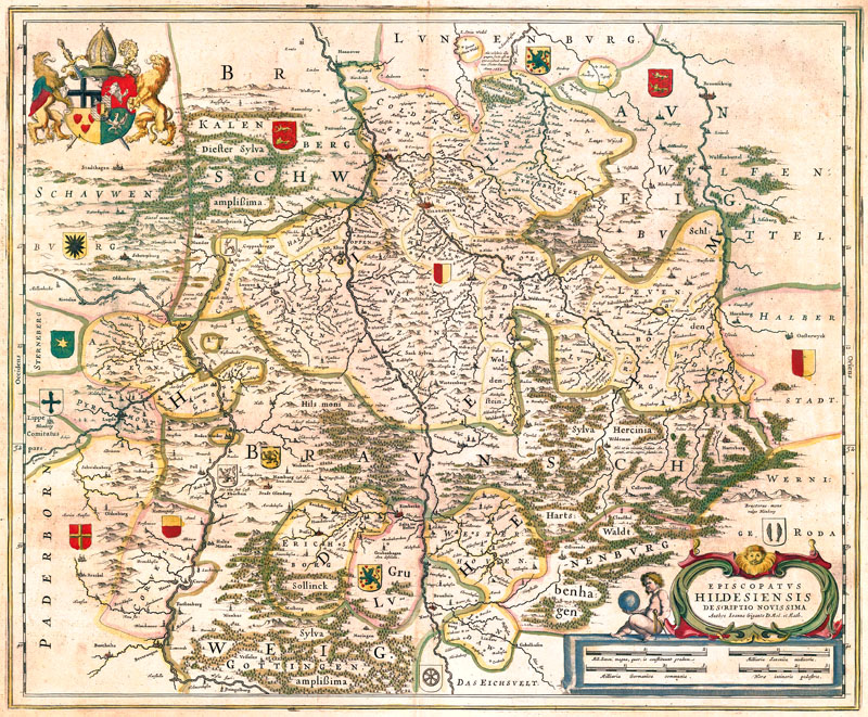 Hildesiensis Hildesheim 1645 Willem Blaeu